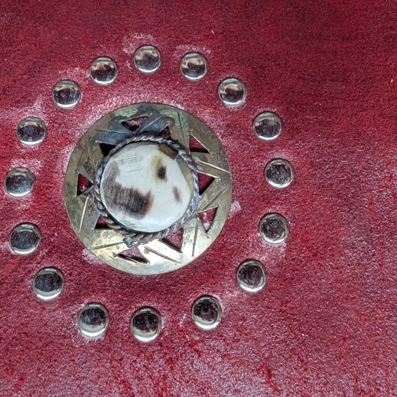 Red leather pouch - Picture 2 of 4